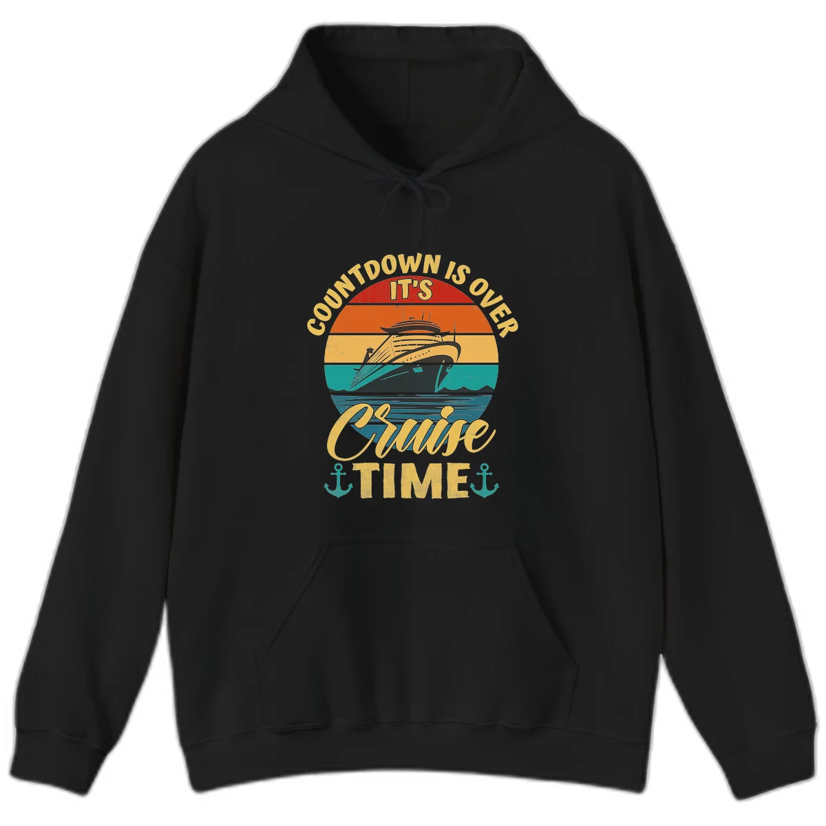 Countdown Is Over It's Cruise Time Hoodie in Black