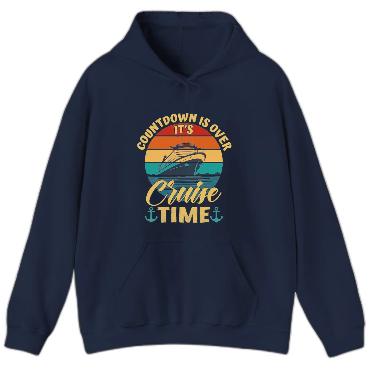 Countdown Is Over It's Cruise Time Hoodie in Navy