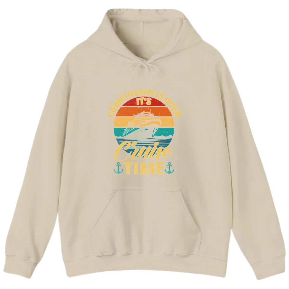 Countdown Is Over It's Cruise Time Hoodie in Sand