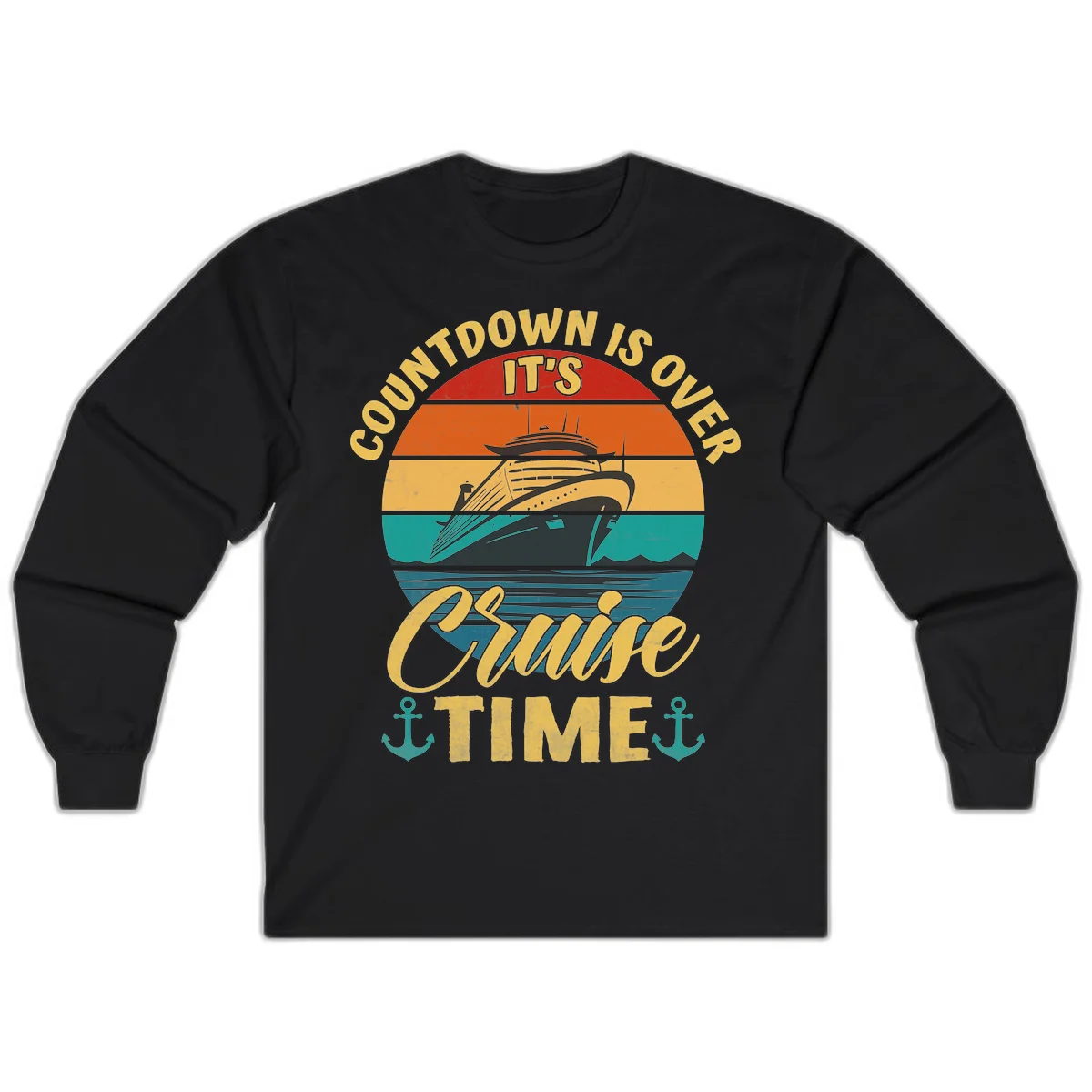 Countdown Is Over It's Cruise Time Long Sleeve in Black