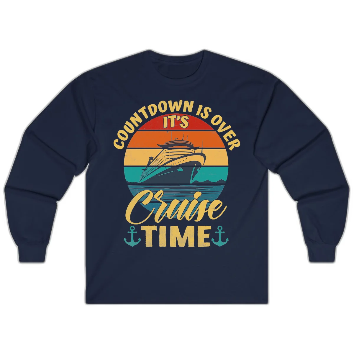 Countdown Is Over It's Cruise Time Long Sleeve in Navy