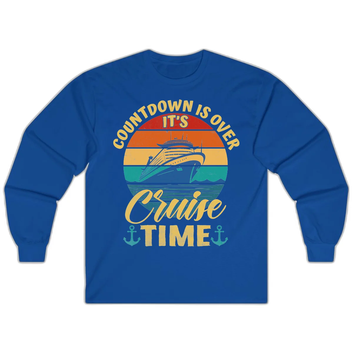Countdown Is Over It's Cruise Time Long Sleeve in Royal