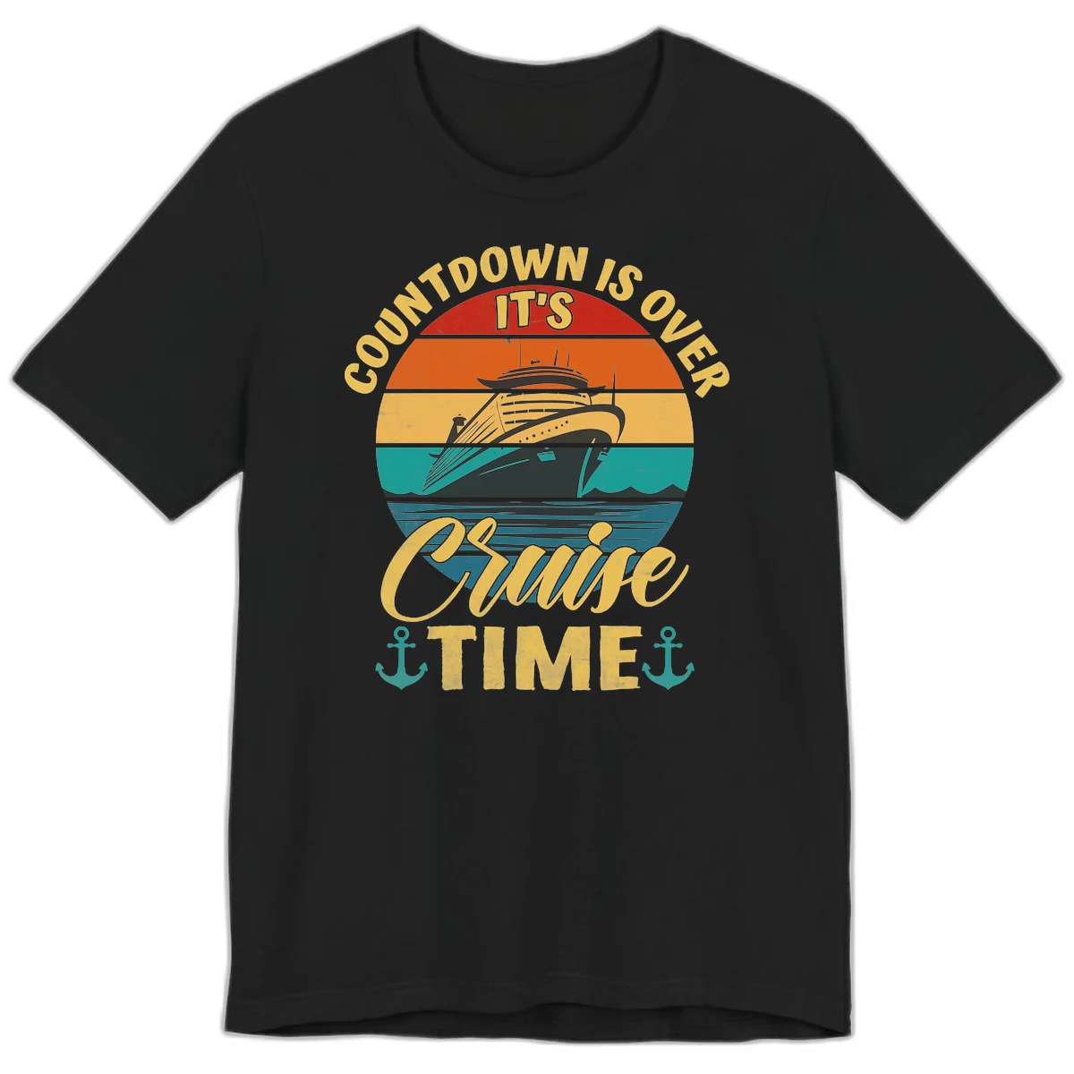 Countdown Is Over It's Cruise Time Premium T-Shirt in Black