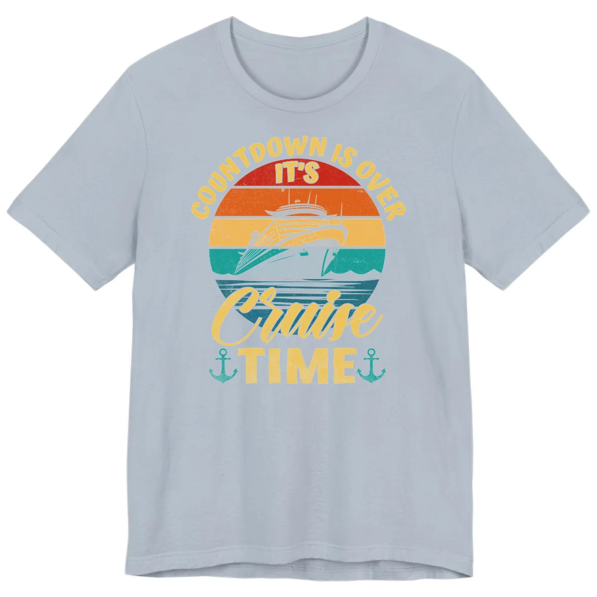 Countdown Is Over It's Cruise Time Premium T-Shirt in Light Blue