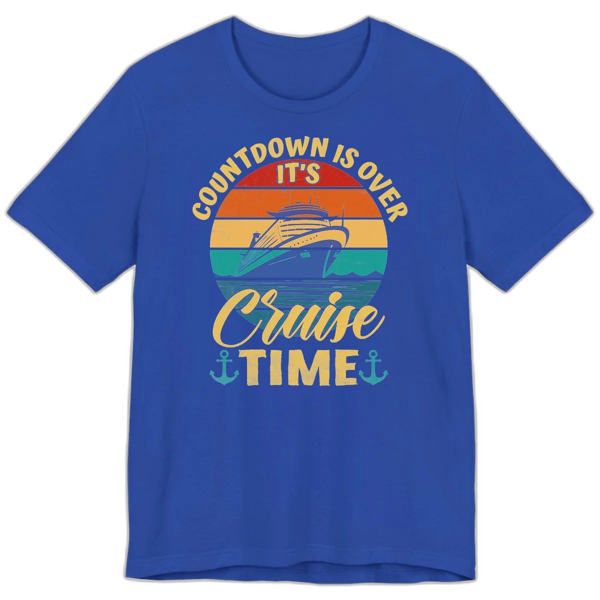 Countdown Is Over It's Cruise Time Premium T-Shirt in True Royal