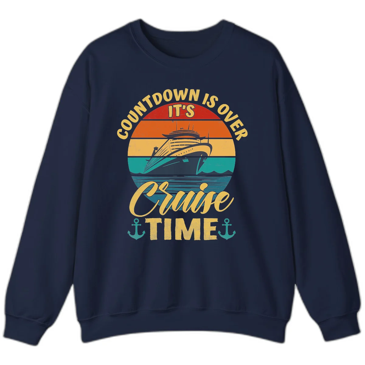 Countdown Is Over It's Cruise Time Sweatshirt in Navy