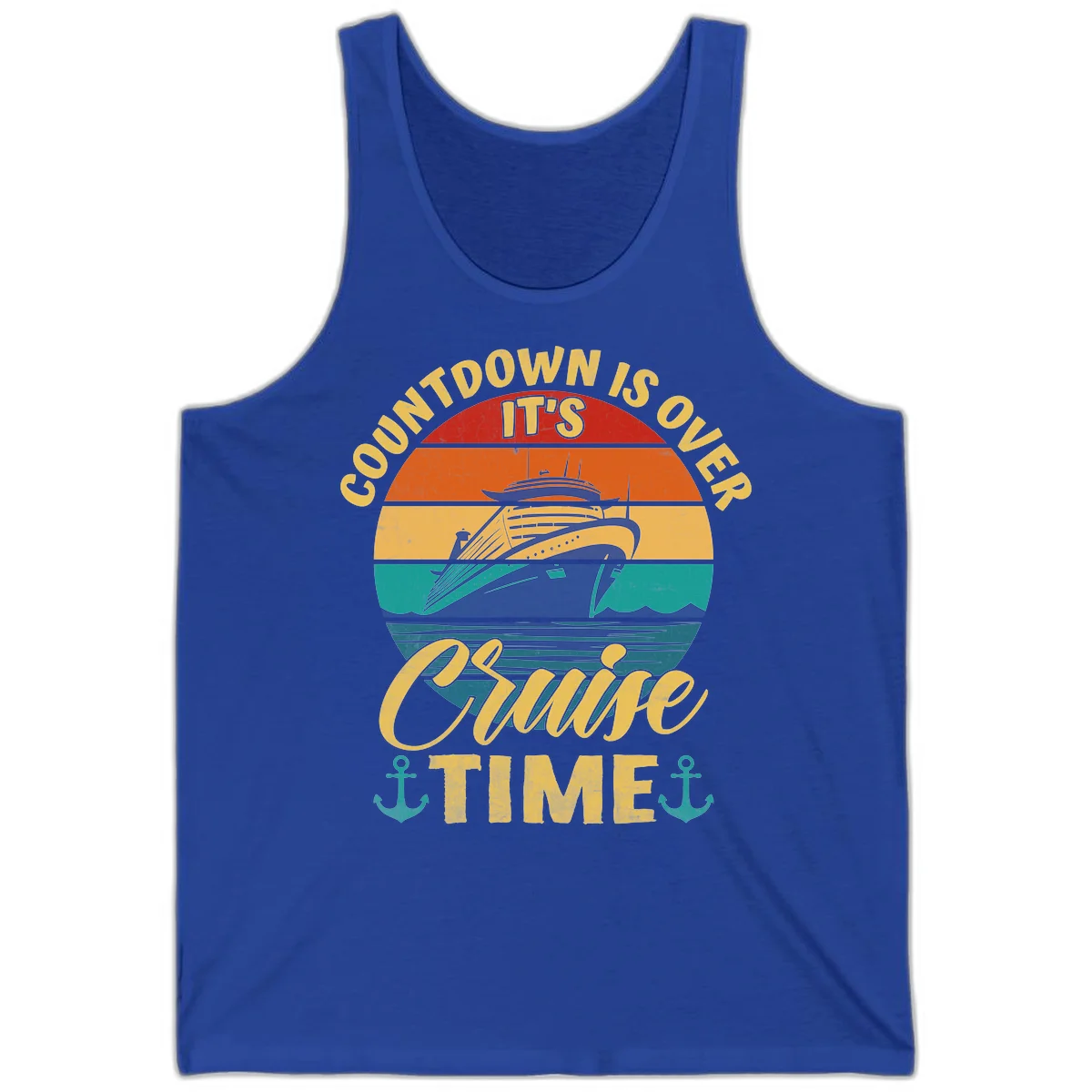 Countdown Is Over It's Cruise Time Tank in True Royal