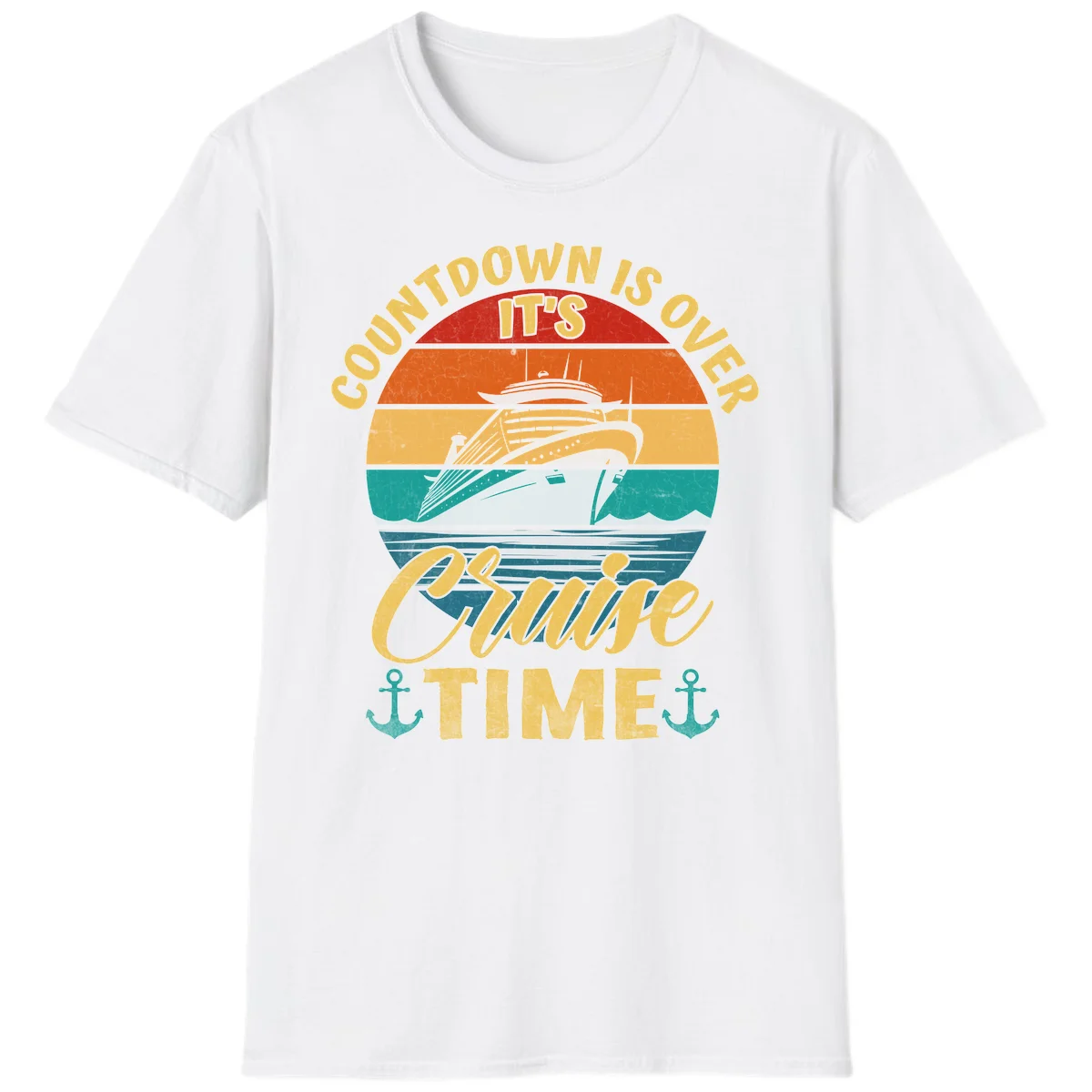 Countdown Is Over It's Cruise Time T-Shirt in White
