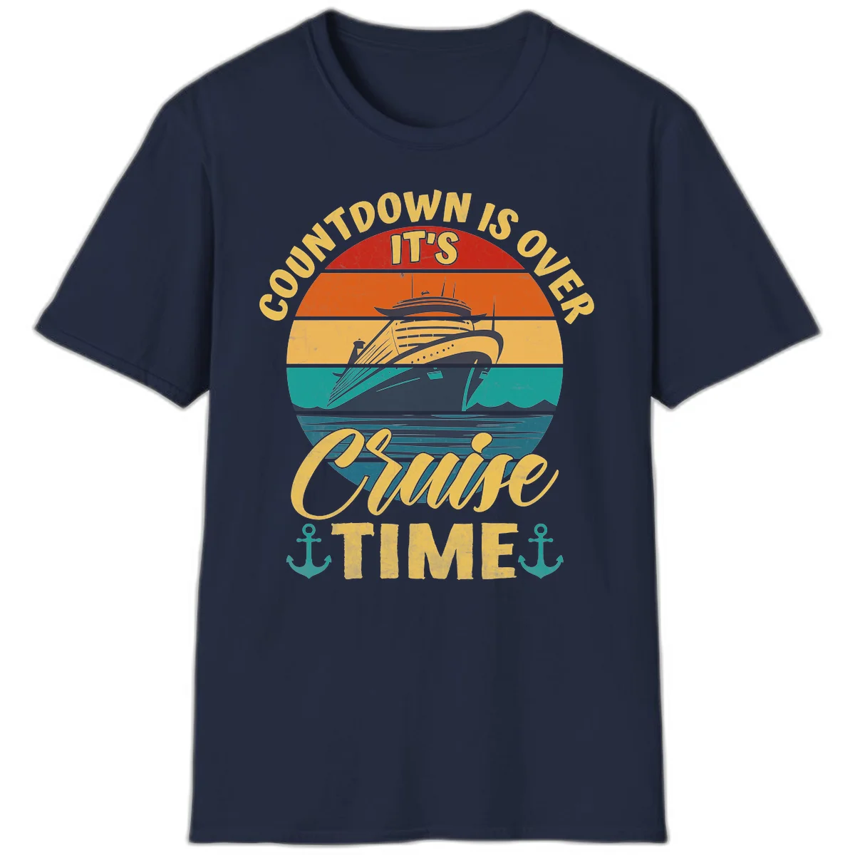 Countdown Is Over It's Cruise Time T-Shirt in Navy
