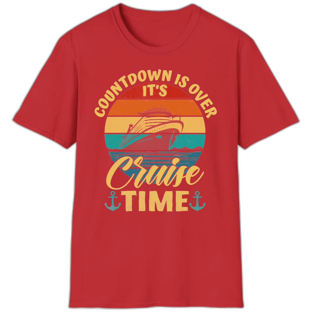 Countdown Is Over It's Cruise Time T-Shirt in Red