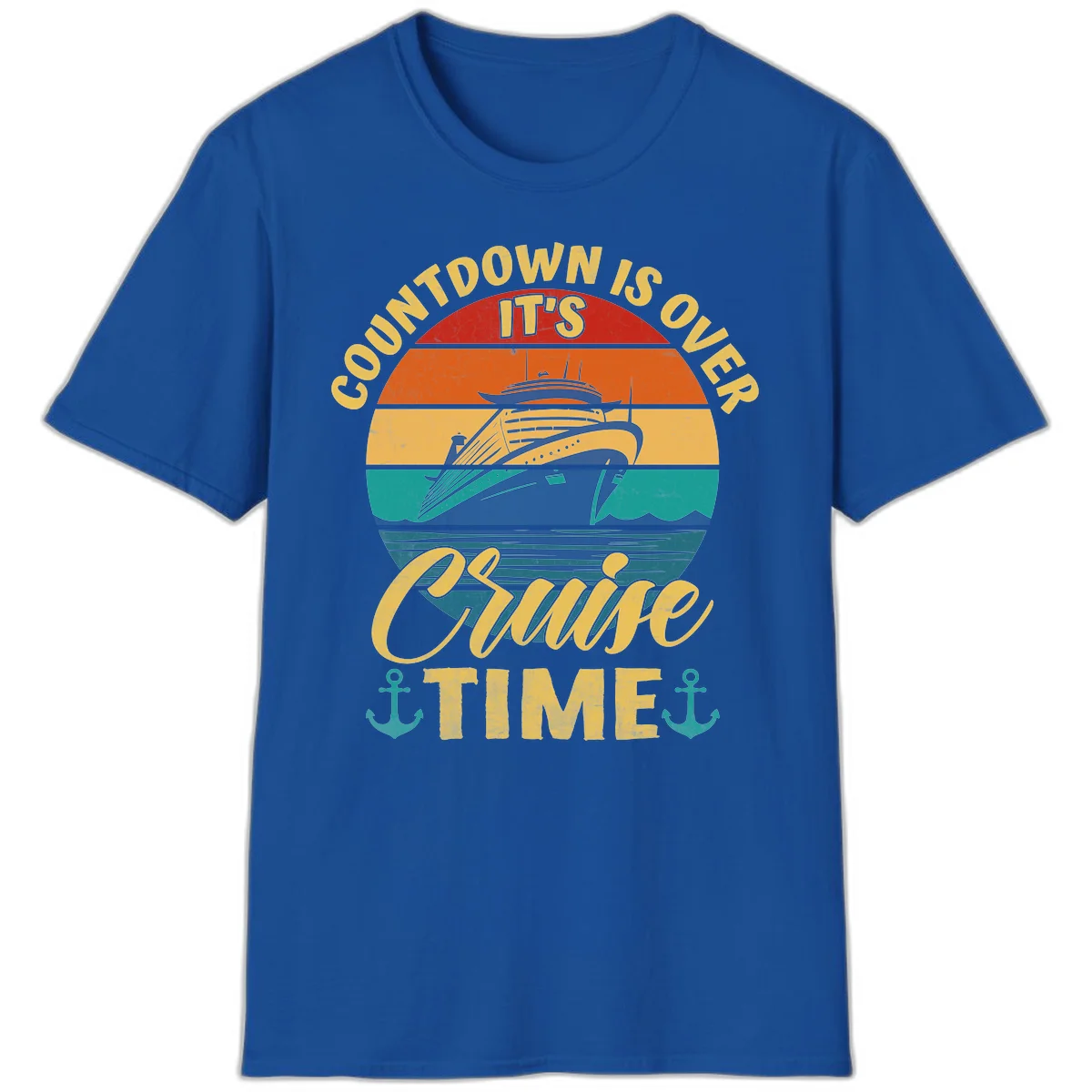 Countdown Is Over It's Cruise Time T-Shirt in Royal