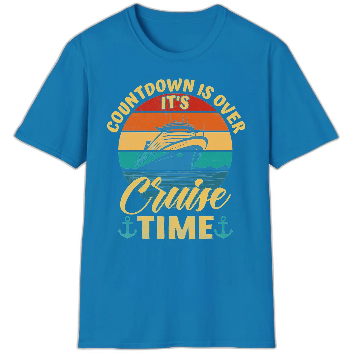 Countdown Is Over It's Cruise Time T-Shirt in Sapphire
