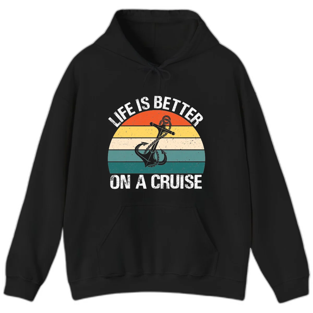 Life Is Better On A Cruise Hoodie in Black