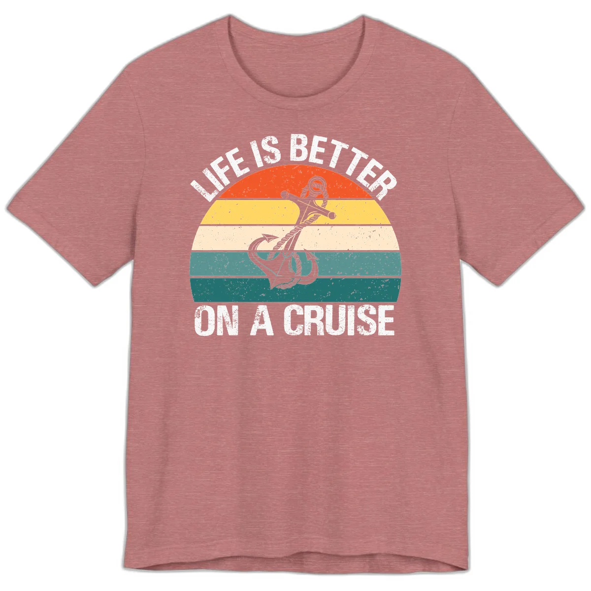Life Is Better On A Cruise Premium T-Shirt in Heather Mauve
