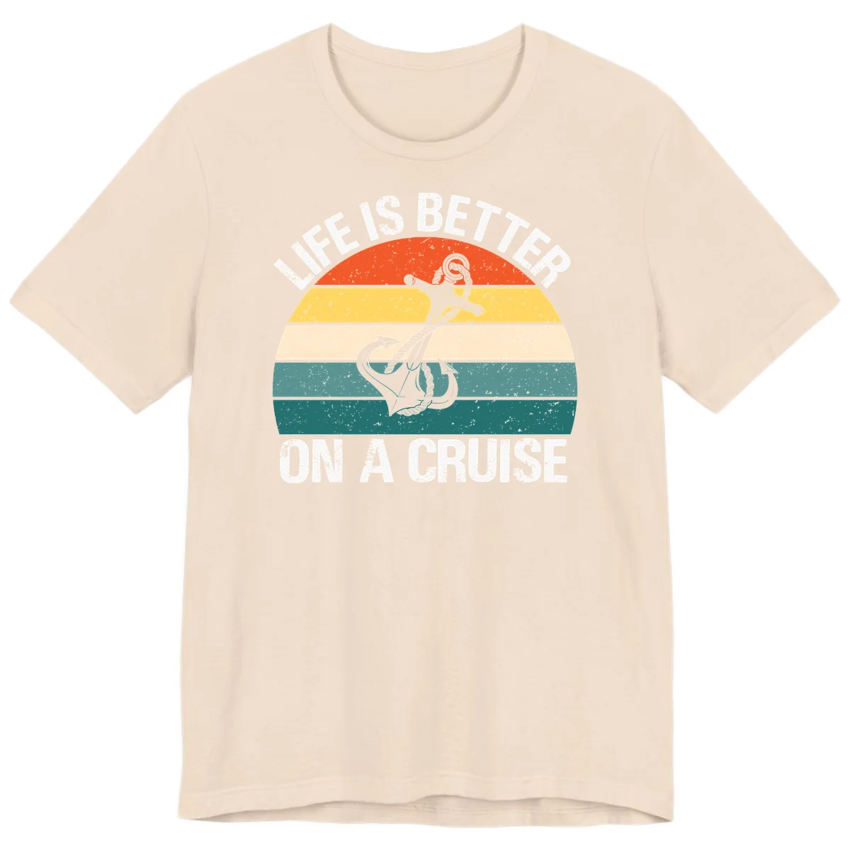 Life Is Better On A Cruise Premium T-Shirt in Soft Cream