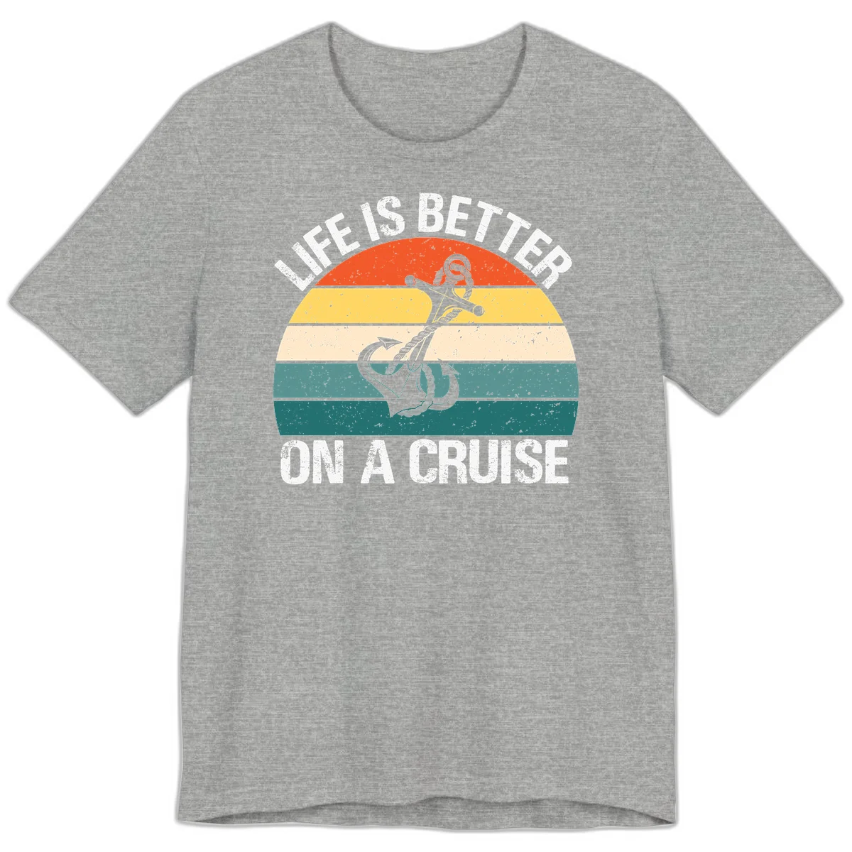 Life Is Better On A Cruise Premium T-Shirt in Athletic Heather