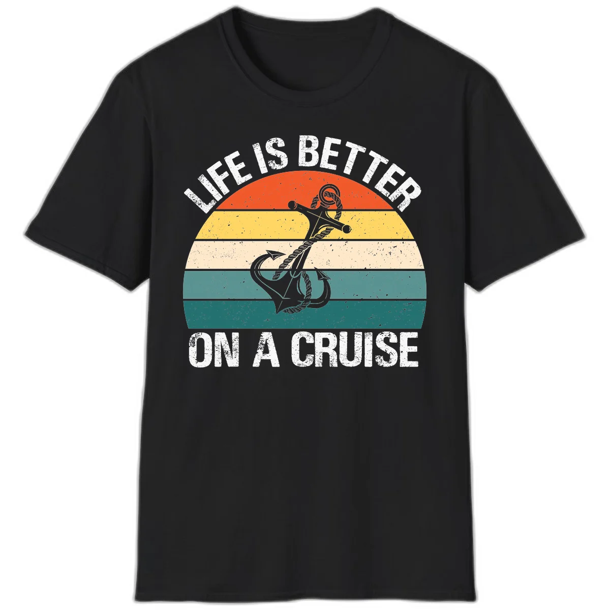 Life Is Better On A Cruise T-Shirt in Black