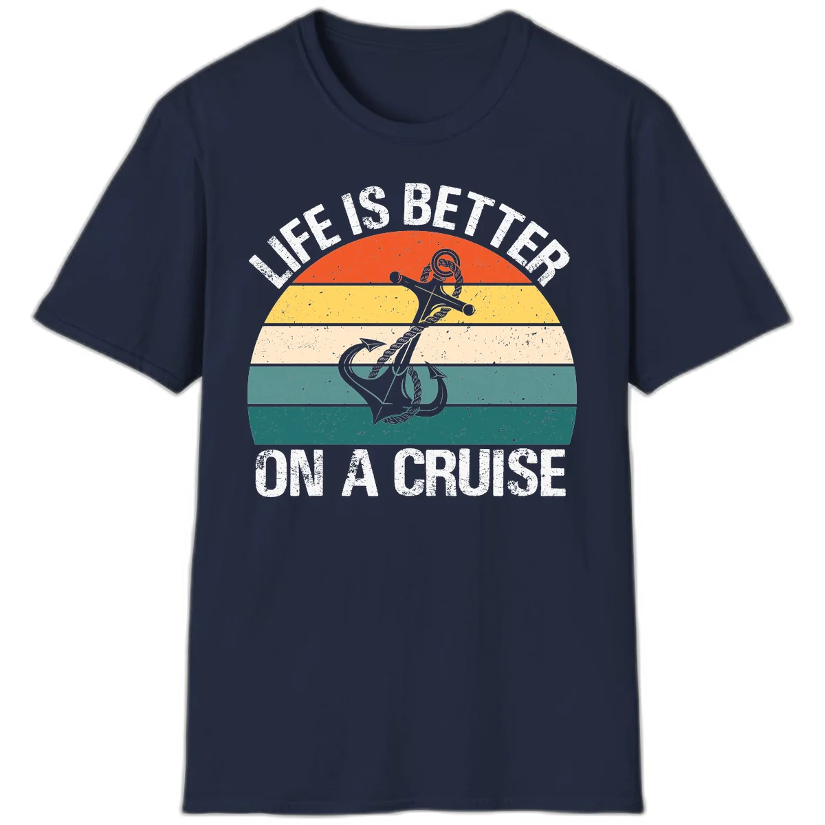Life Is Better On A Cruise T-Shirt in Navy
