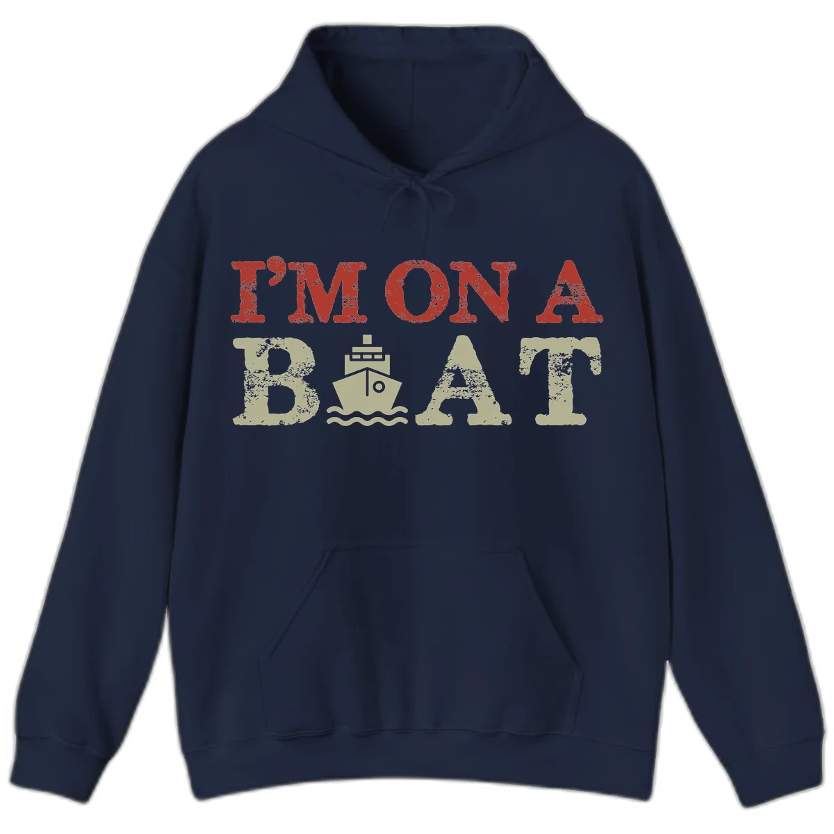 I'm On A Boat Cruise Hoodie in Navy