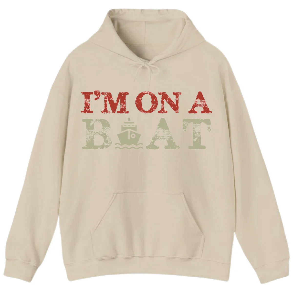 I'm On A Boat Cruise Hoodie in Sand