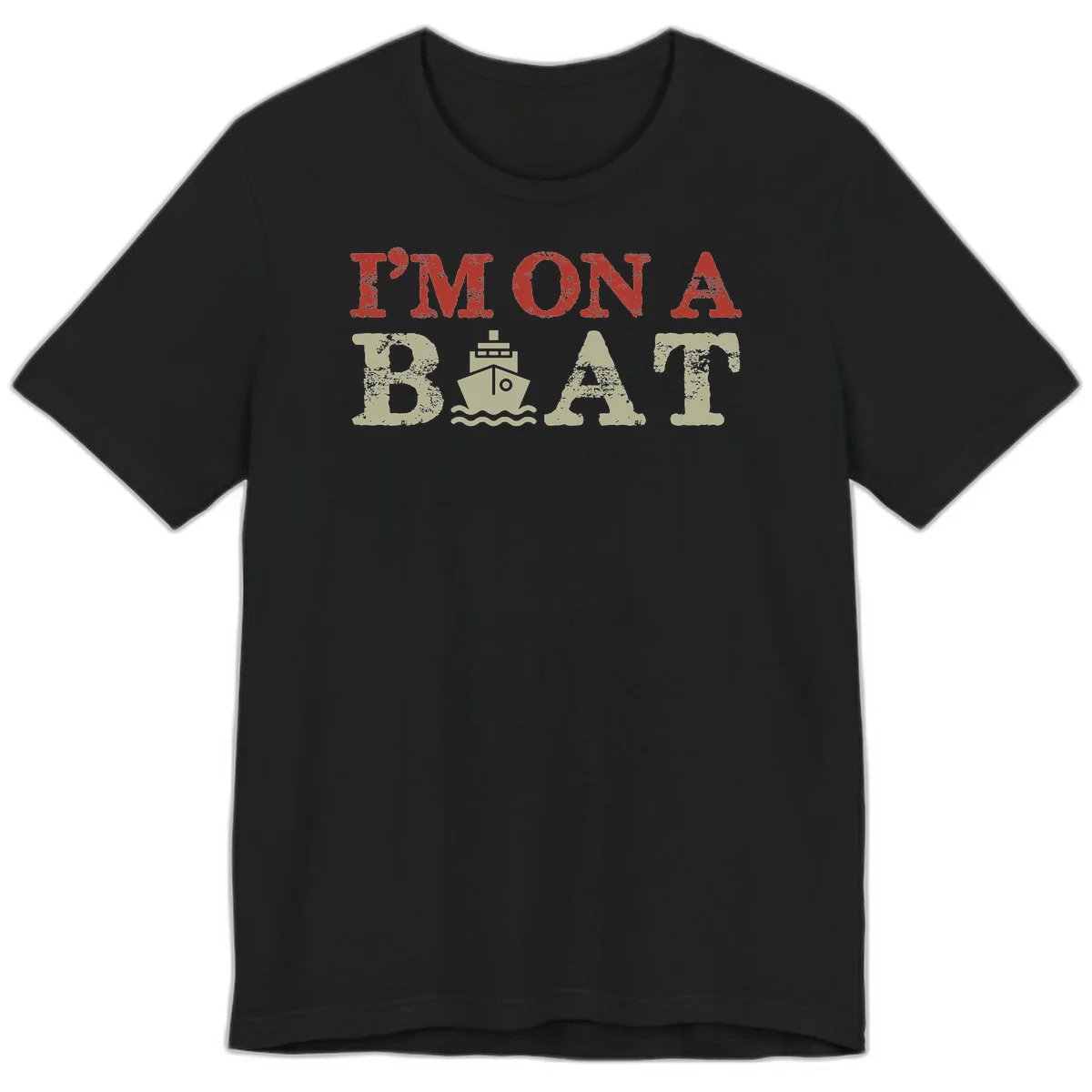 I'm On A Boat Cruise Premium T-Shirt in Black