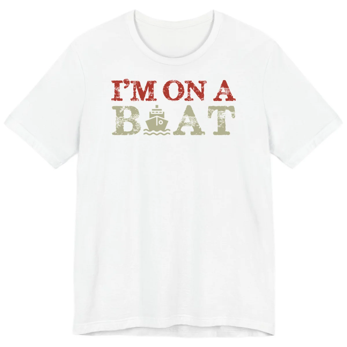 I'm On A Boat Cruise Premium T-Shirt in White