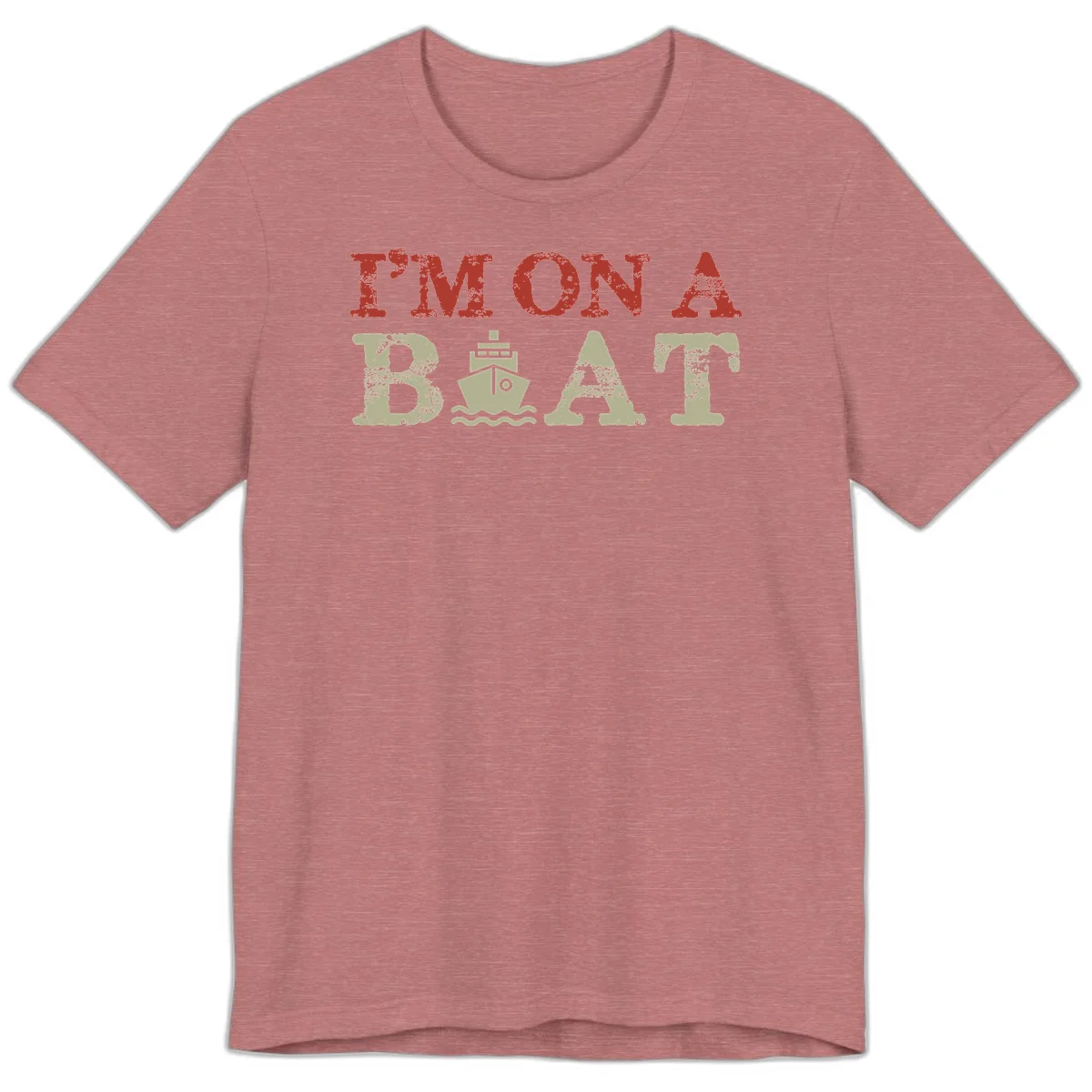 I'm On A Boat Cruise Premium T-Shirt in Heather Mauve