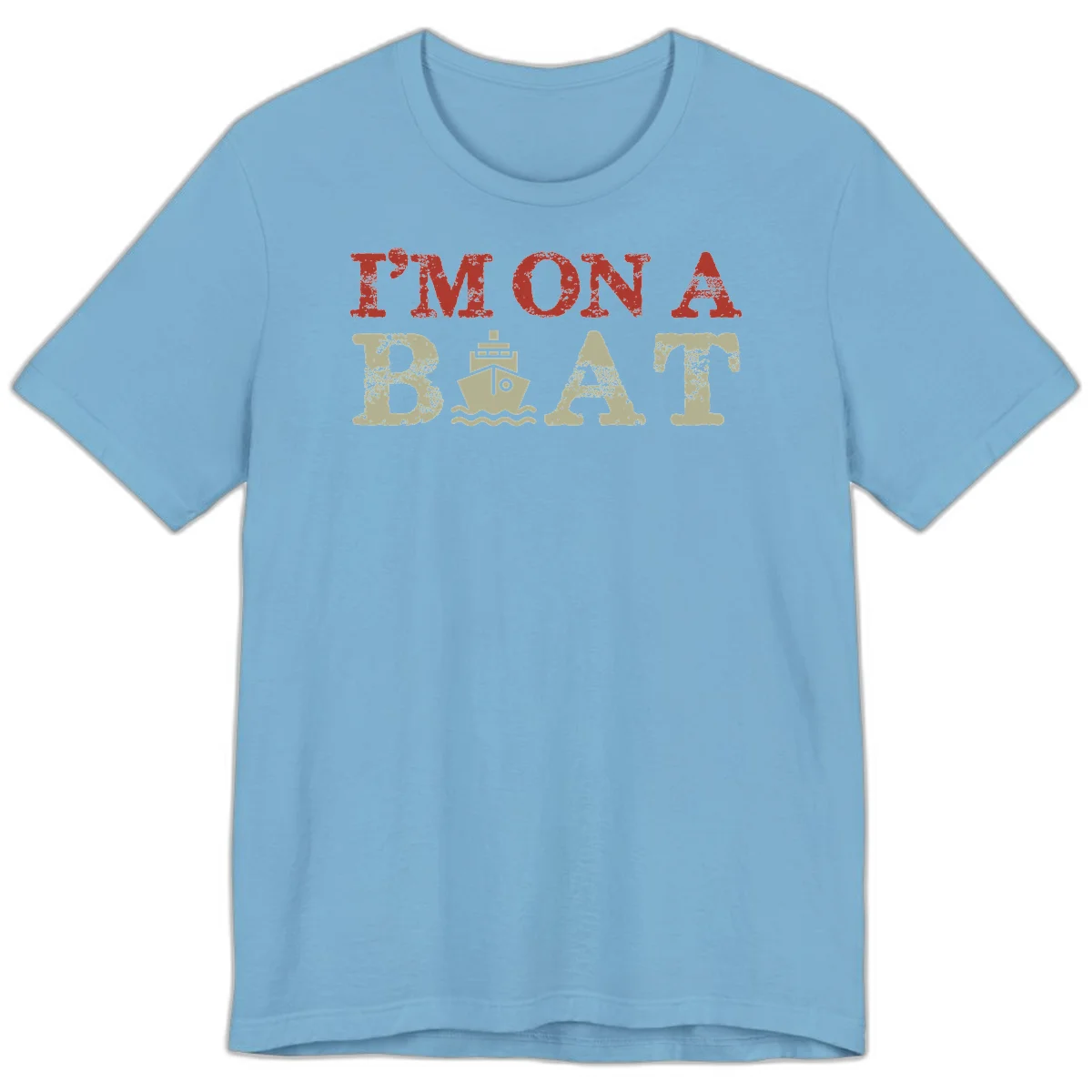 I'm On A Boat Cruise Premium T-Shirt in Ocean Blue