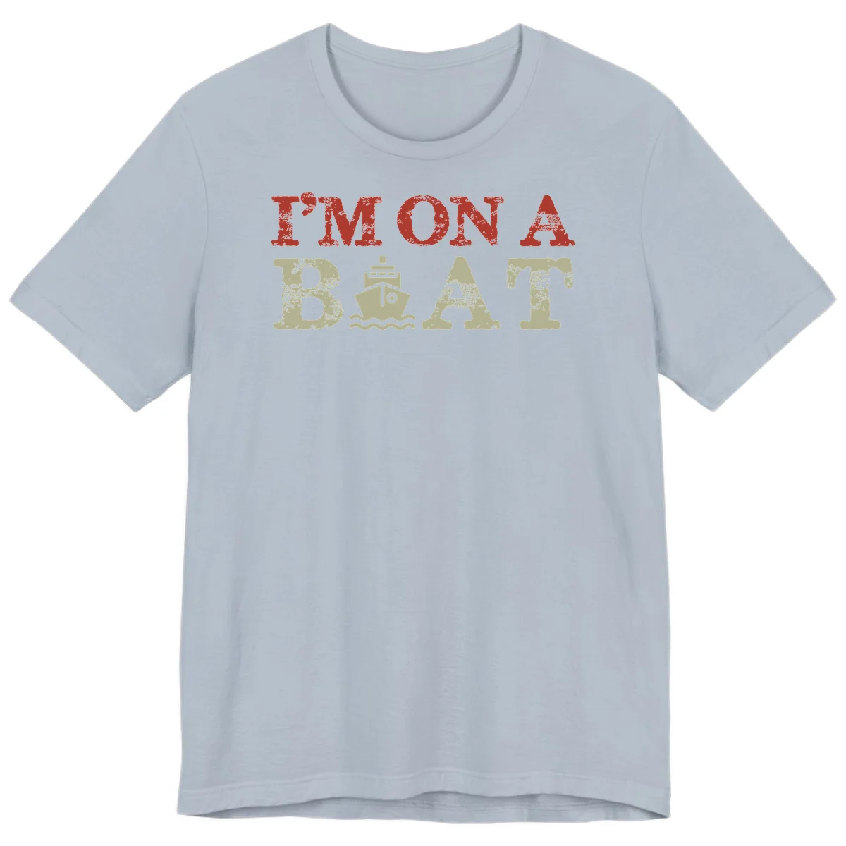 I'm On A Boat Cruise Premium T-Shirt in Light Blue