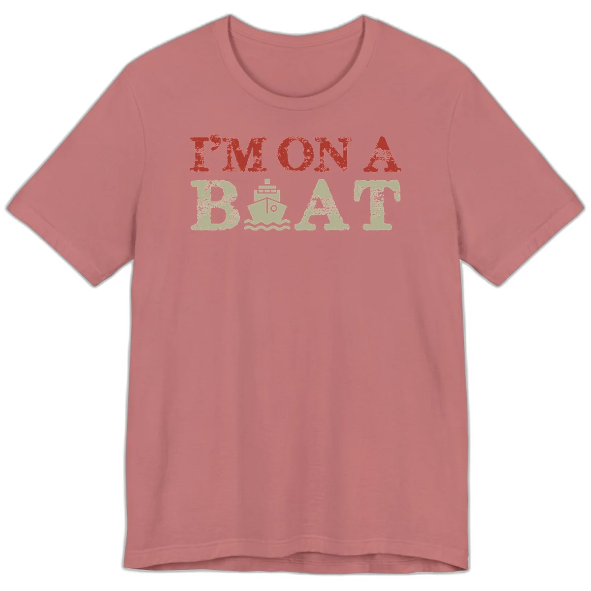 I'm On A Boat Cruise Premium T-Shirt in Mauve