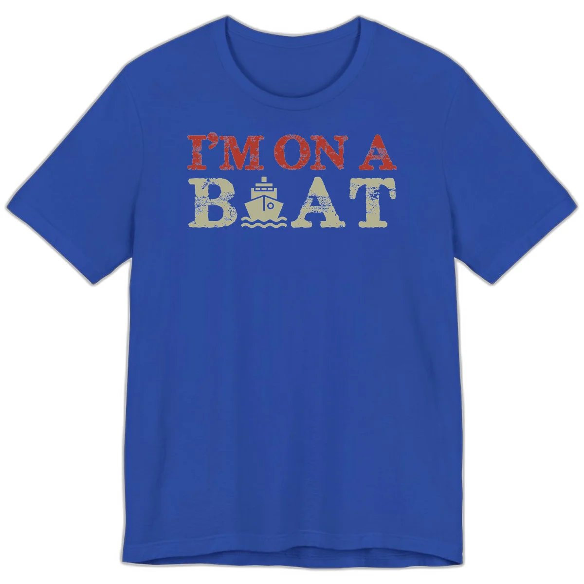 I'm On A Boat Cruise Premium T-Shirt in True Royal