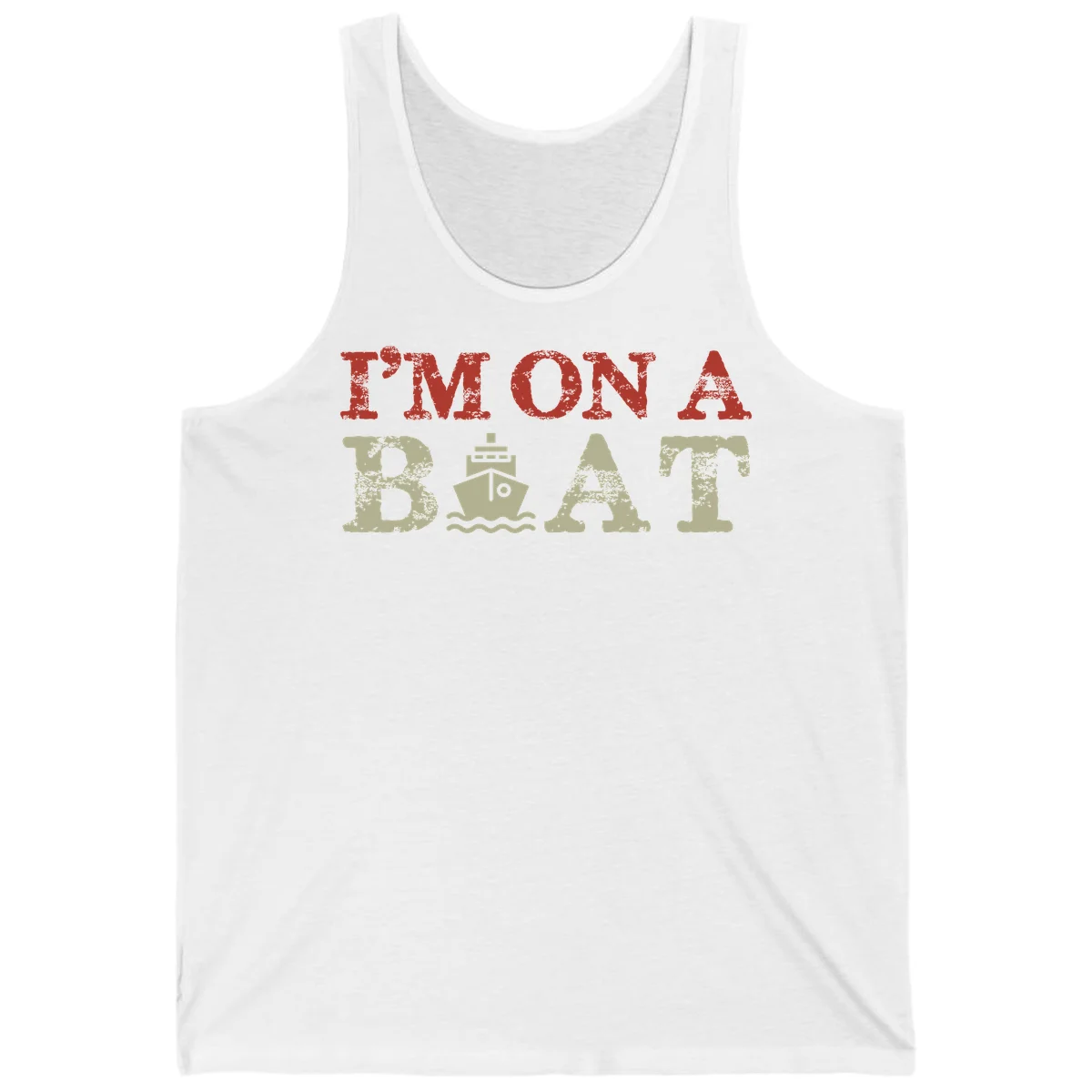 I'm On A Boat Cruise Tank Top in White