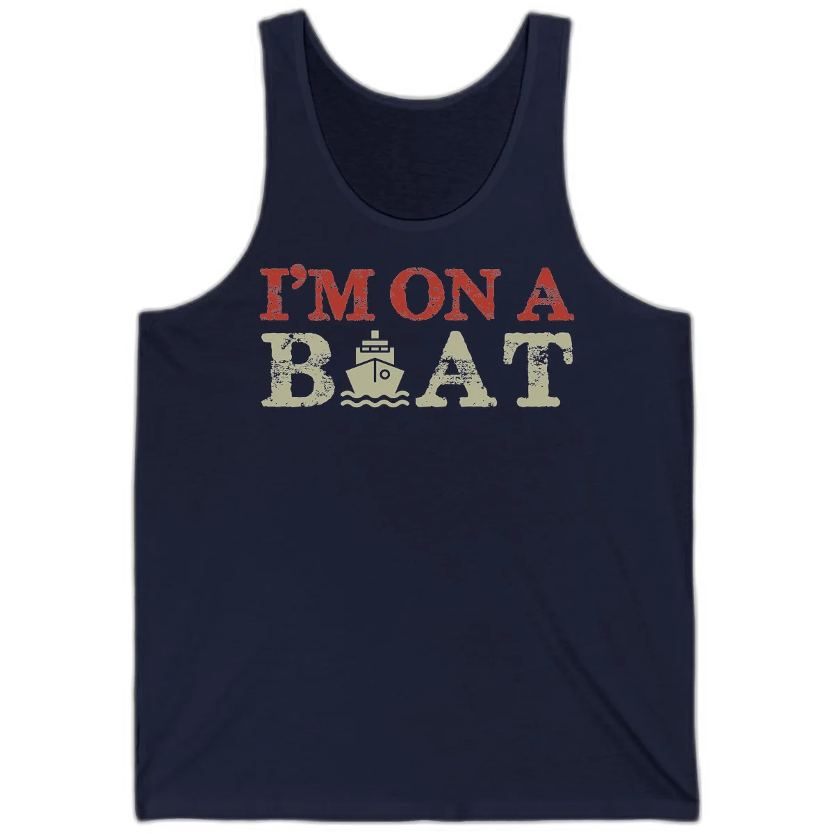 I'm On A Boat Cruise Tank Top in Navy