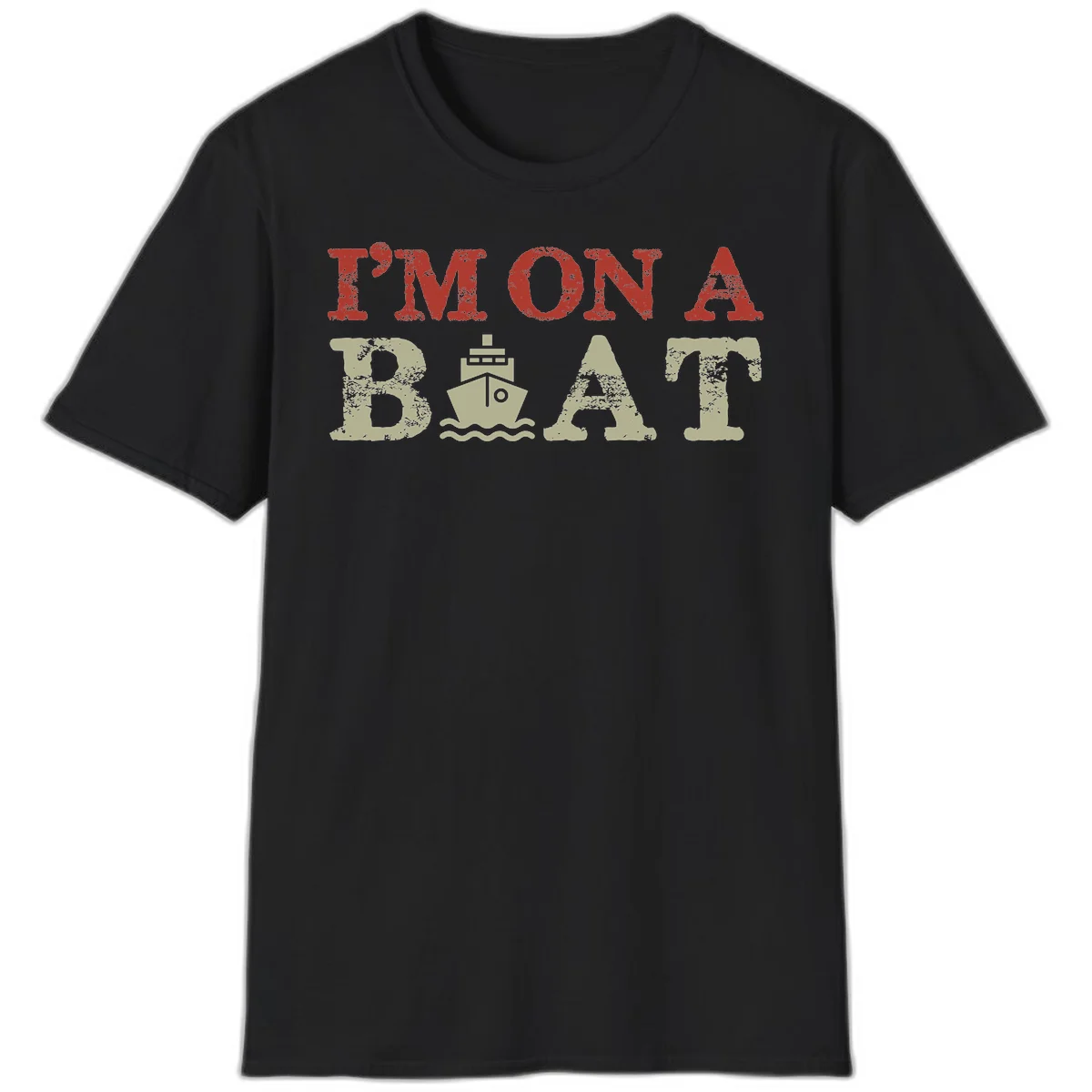 I'm On A Boat Cruise T-Shirt in Black