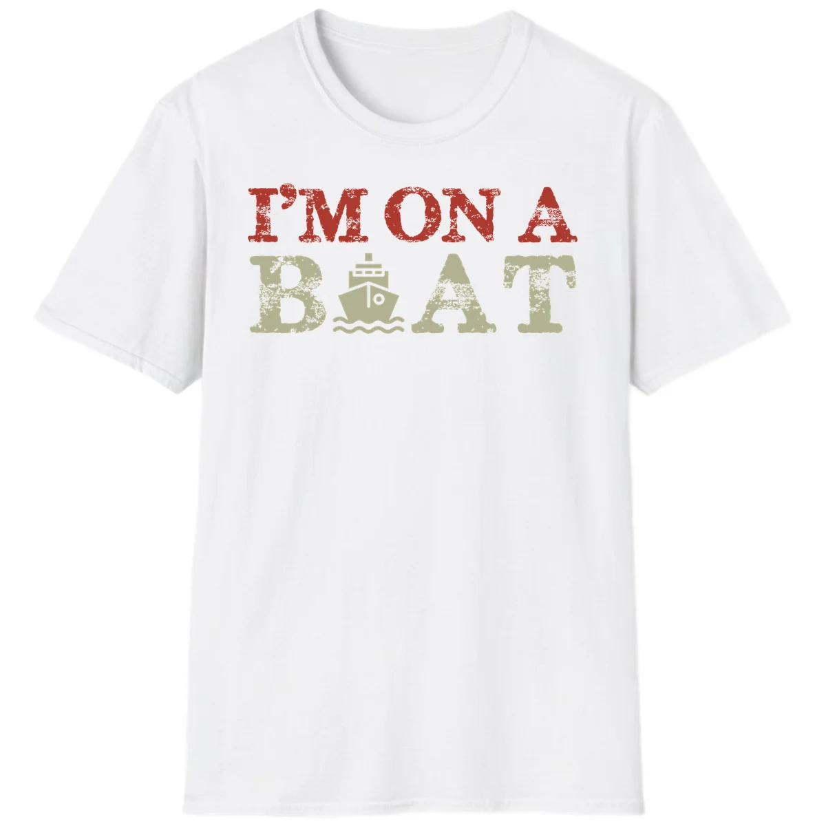 I'm On A Boat Cruise T-Shirt in White