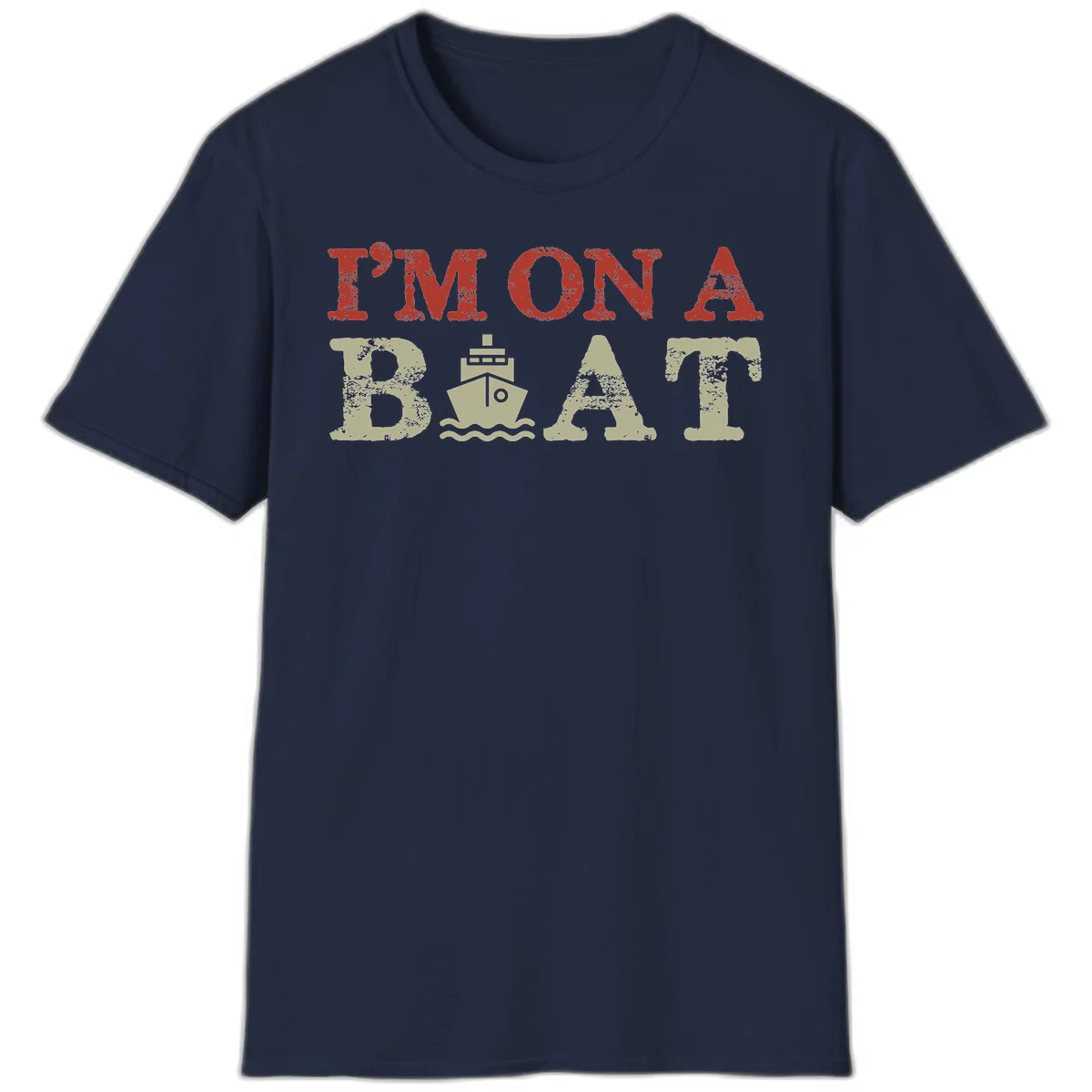I'm On A Boat Cruise T-Shirt in Navy