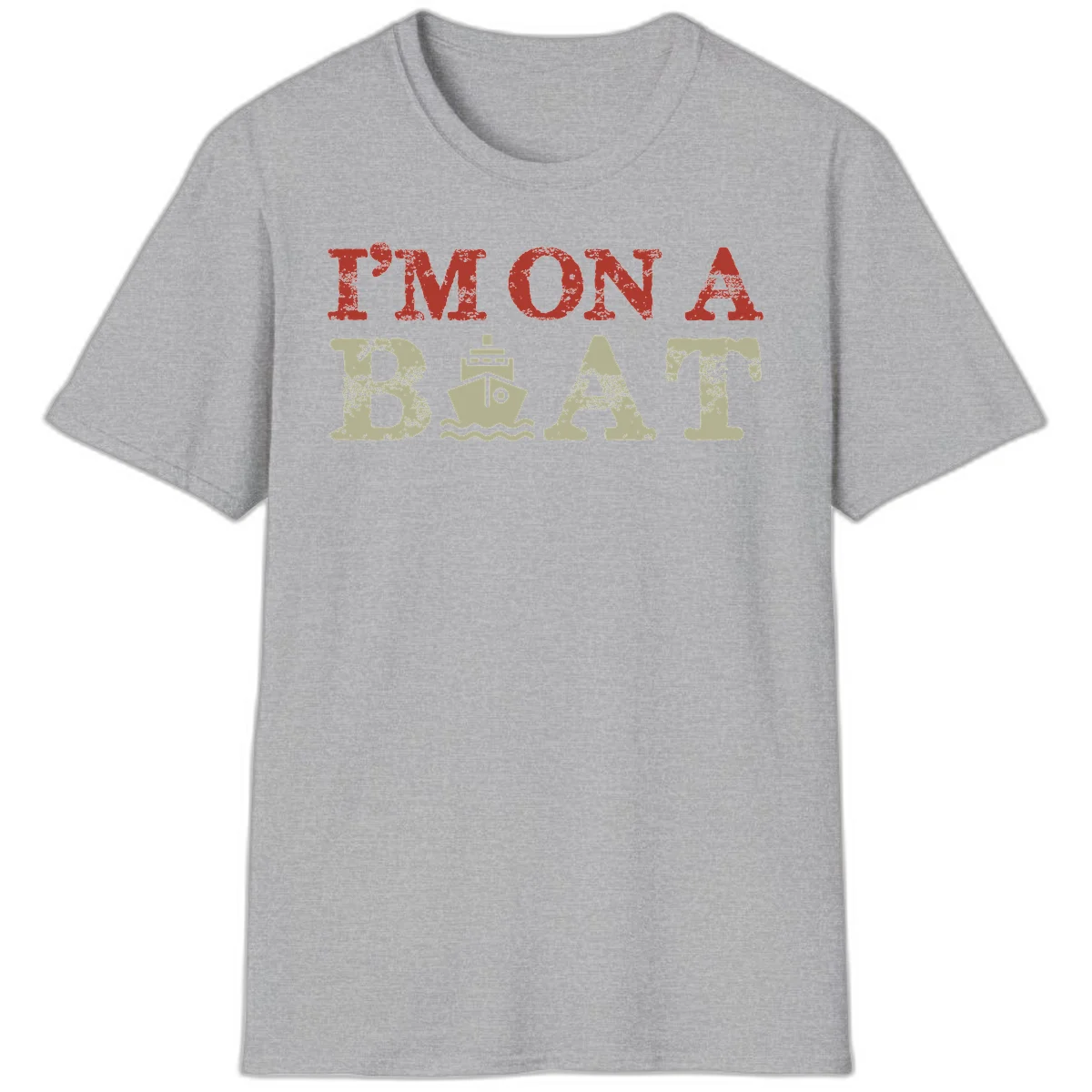 I'm On A Boat Cruise T-Shirt in Sport Grey