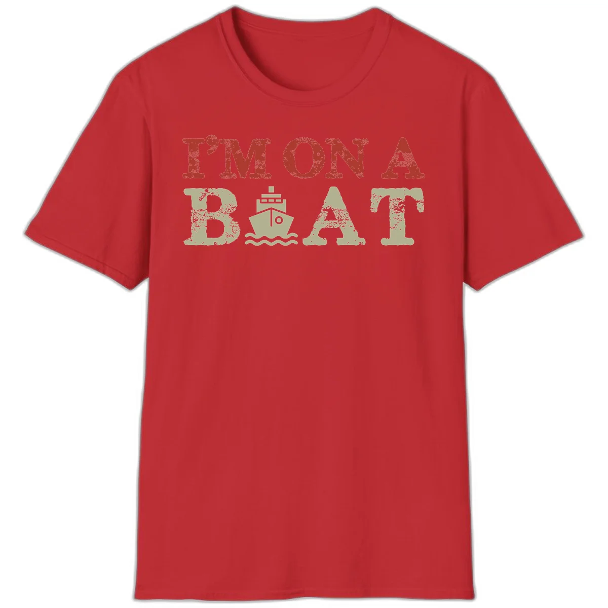 I'm On A Boat Cruise T-Shirt in Red