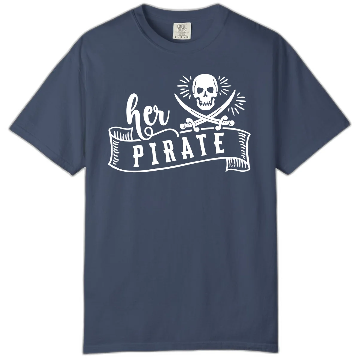 Ahoy Pirate Skull & Crossbones Comfort Color in Midnight