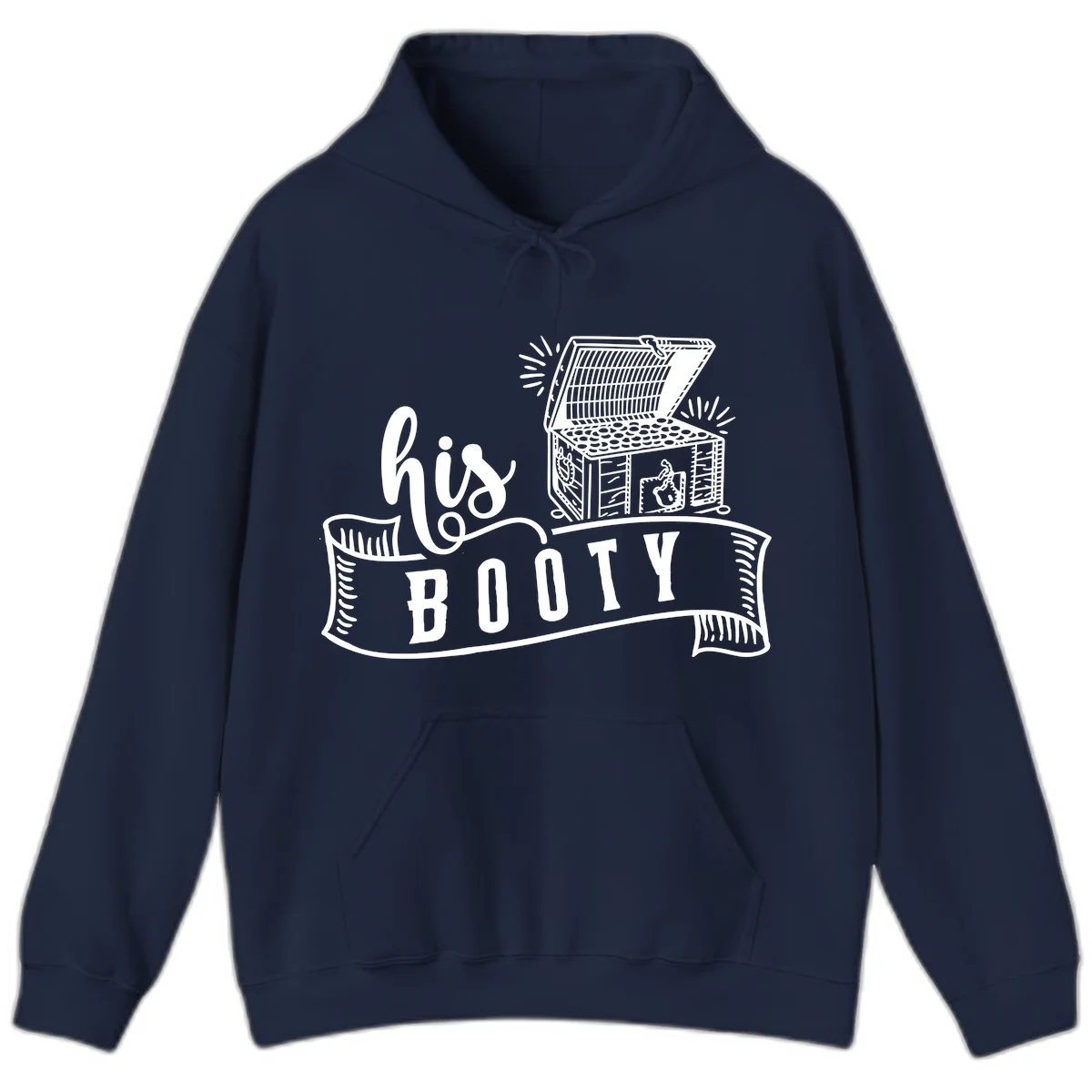 His and Hers Booty Cruise Hoodie in Navy