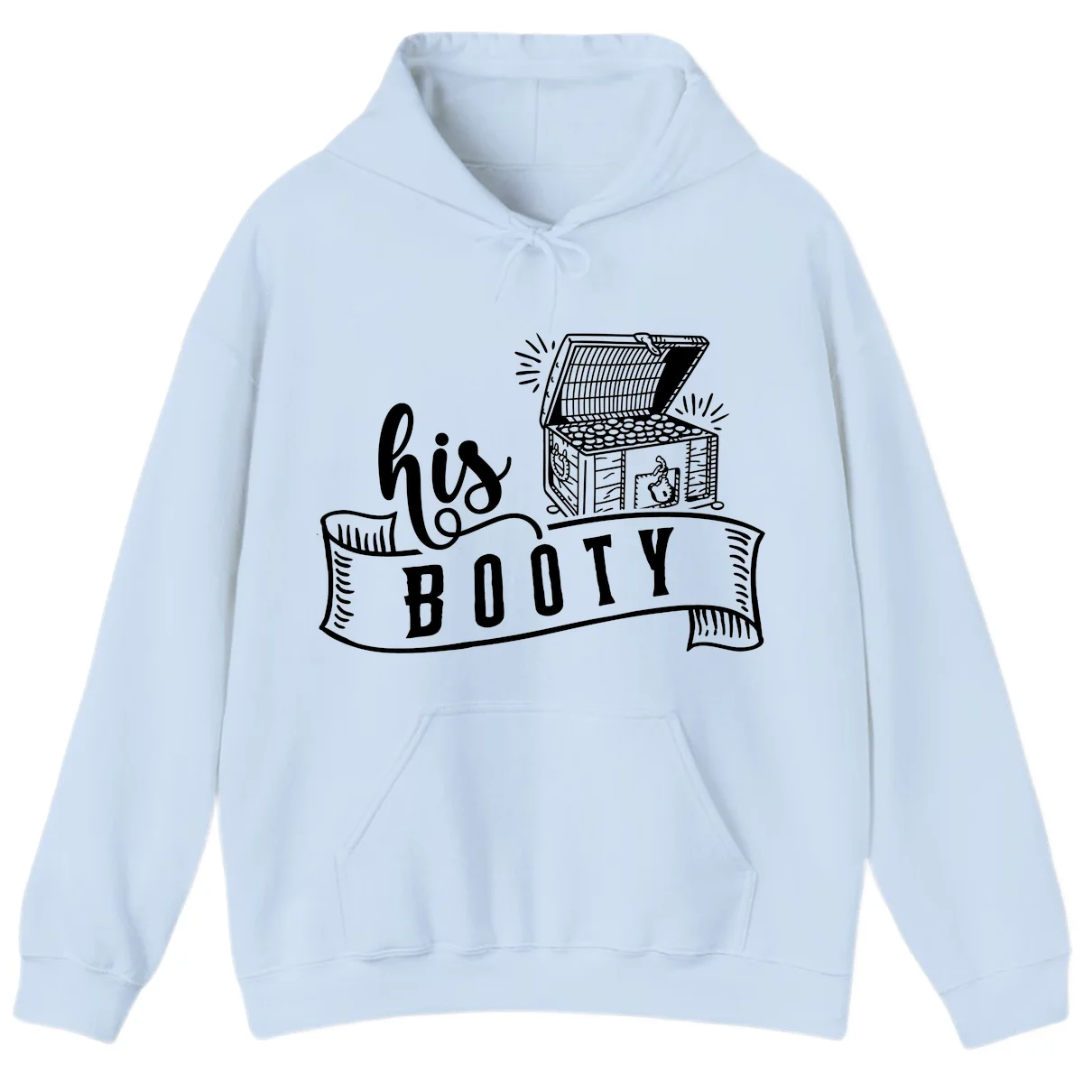 His and Hers Booty Cruise Hoodie in Light Blue