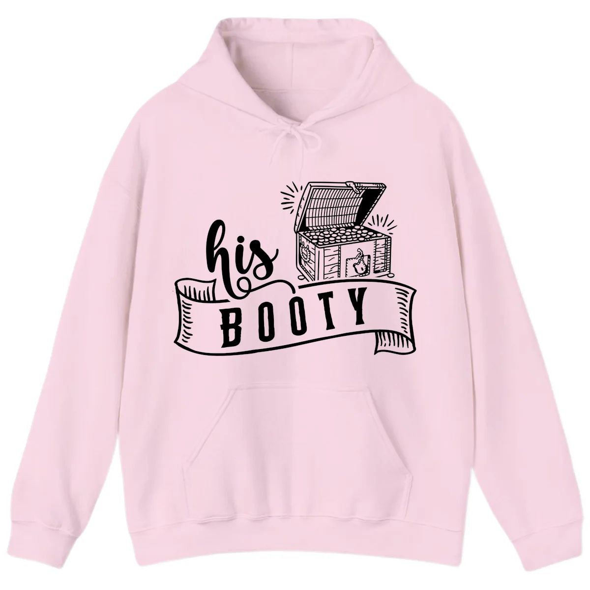 His and Hers Booty Cruise Hoodie in Light Pink