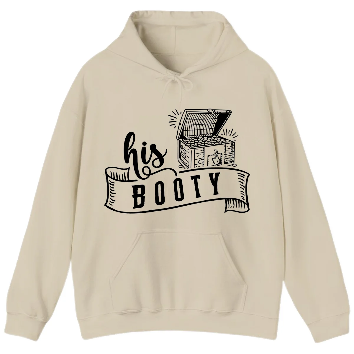 His and Hers Booty Cruise Hoodie in Sand