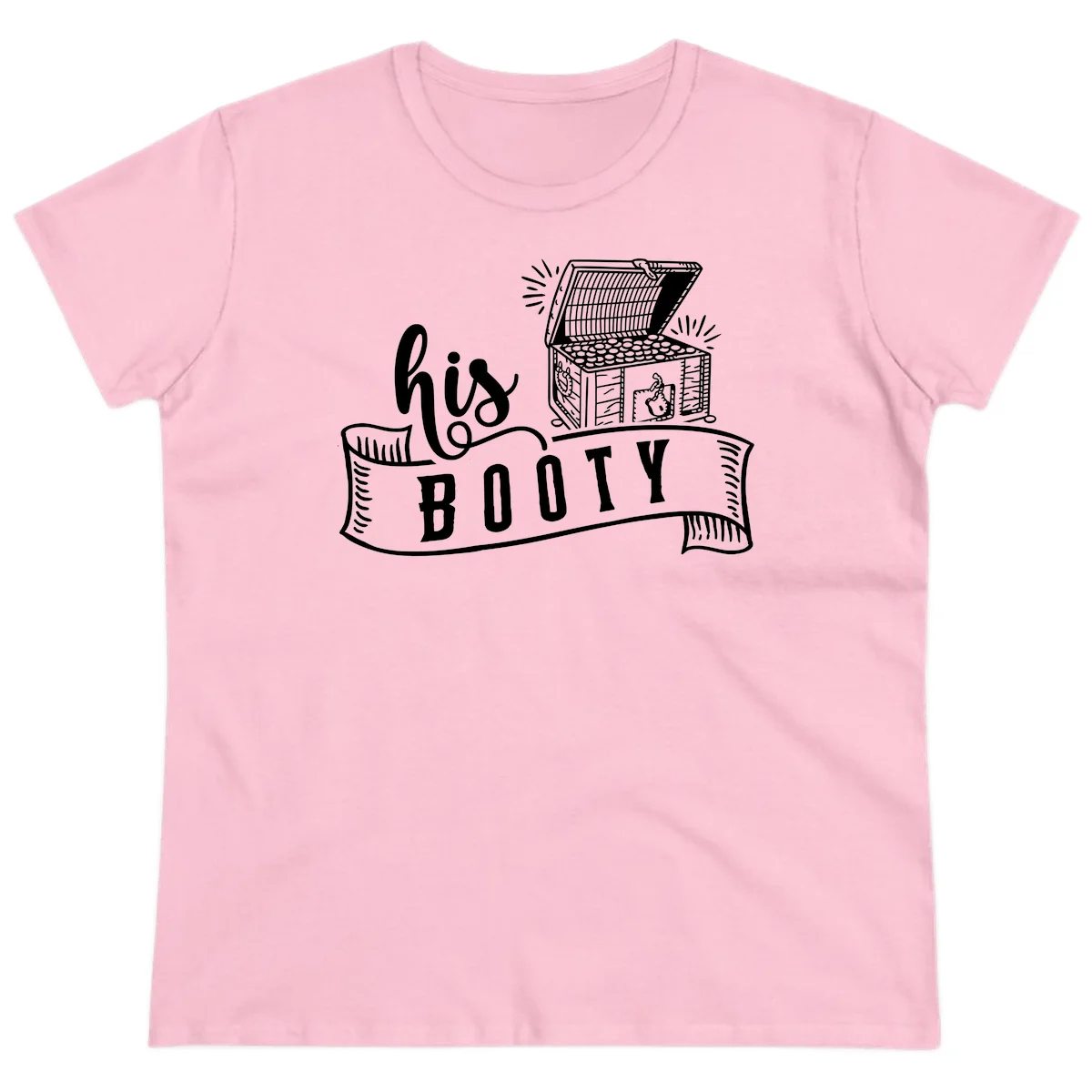 His and Hers Booty Cruise Ladies Tee in Light Pink