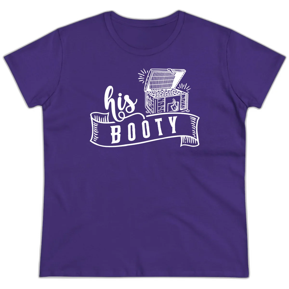 His and Hers Booty Cruise Ladies Tee in Purple