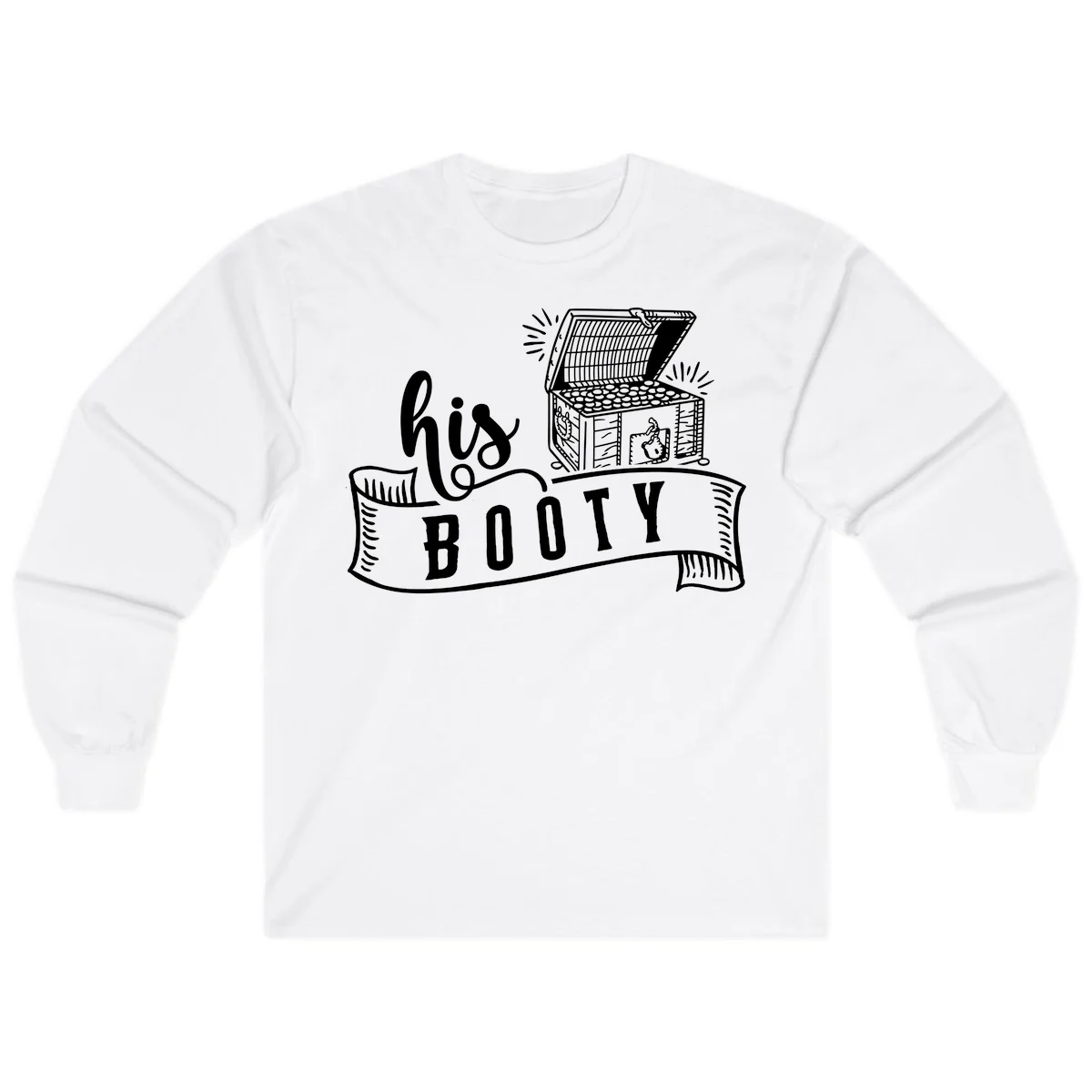 His and Hers Booty Cruise Long Sleeve in White