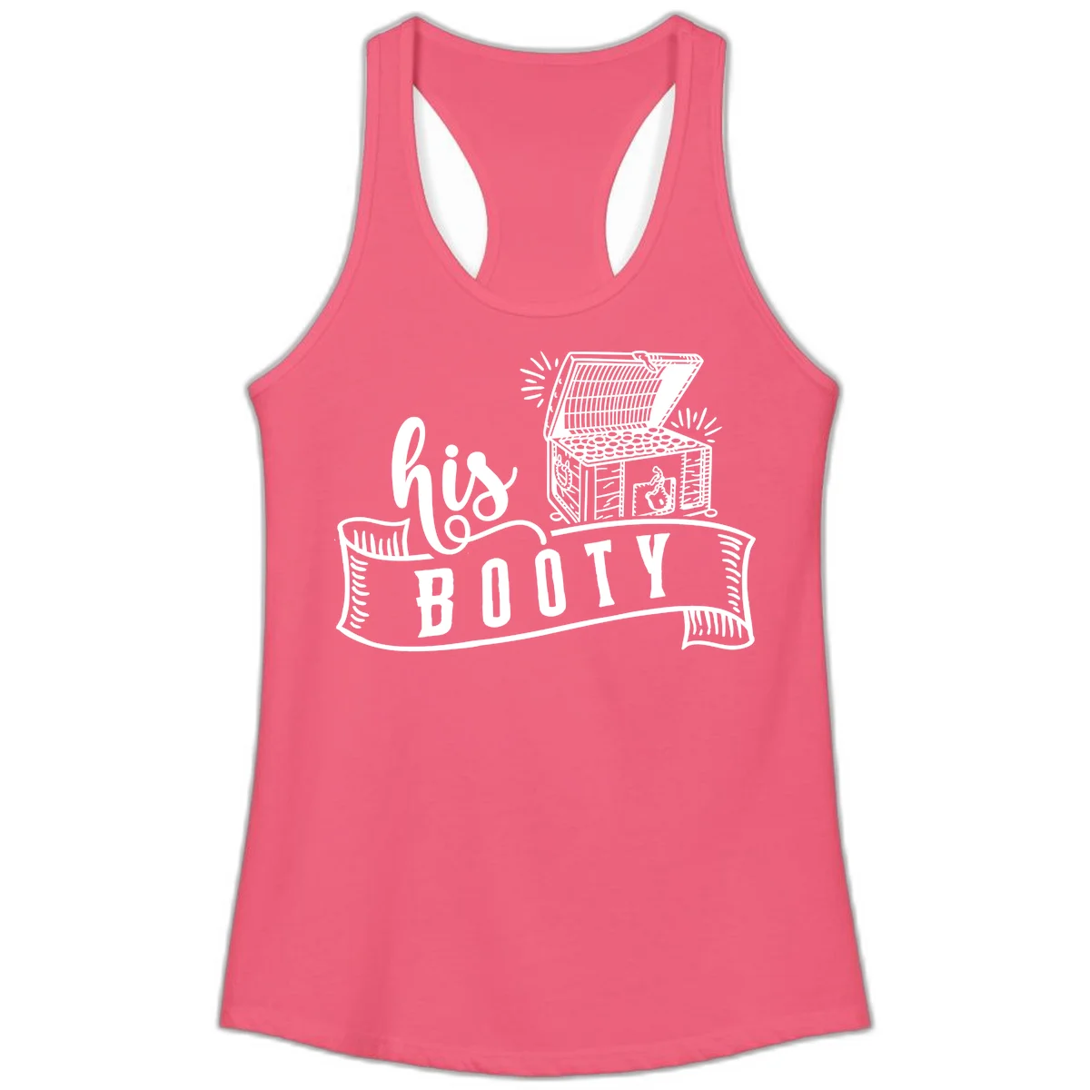 His and Hers Booty Cruise Ladies Tank in Hot Pink