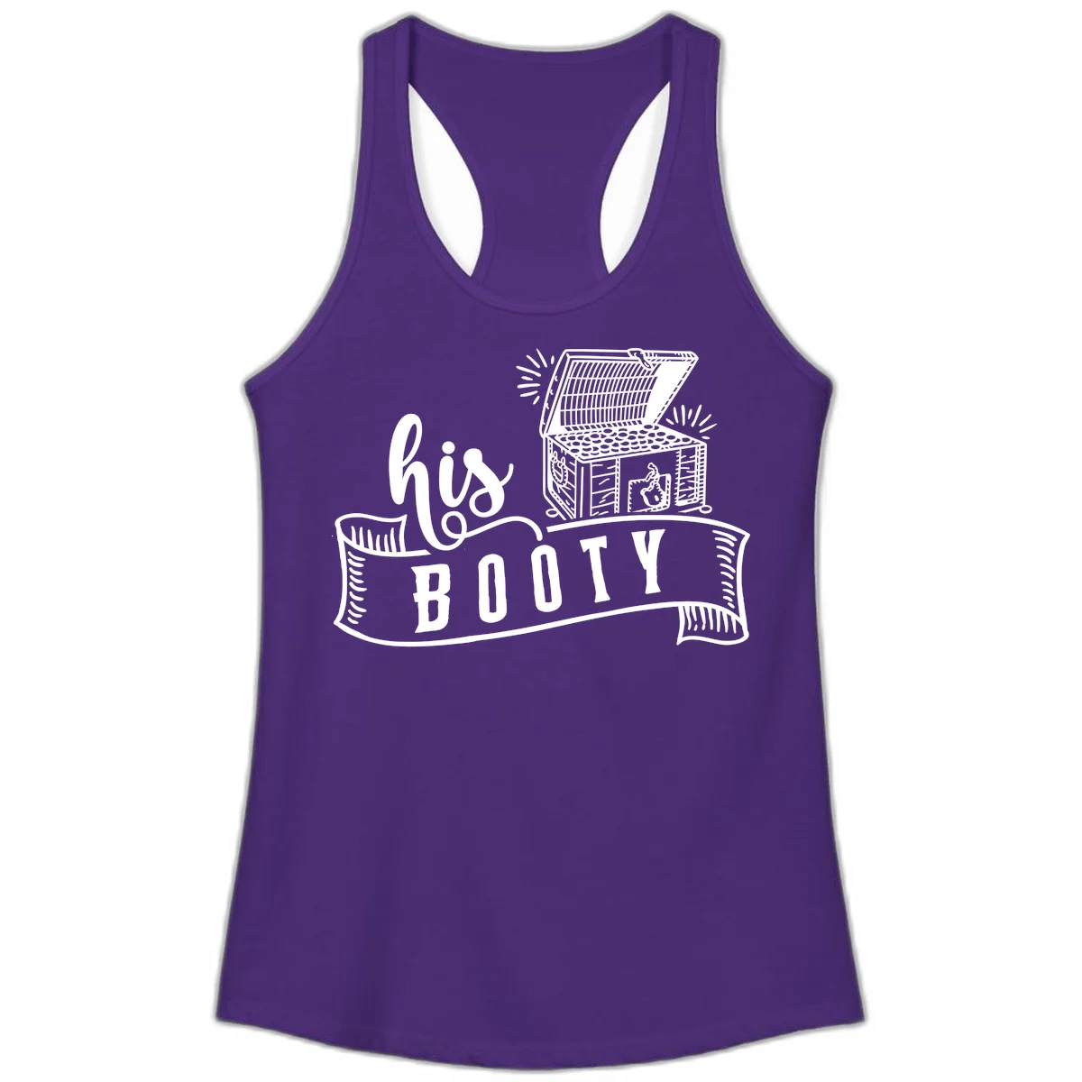 His and Hers Booty Cruise Ladies Tank in Solid Purple Rush