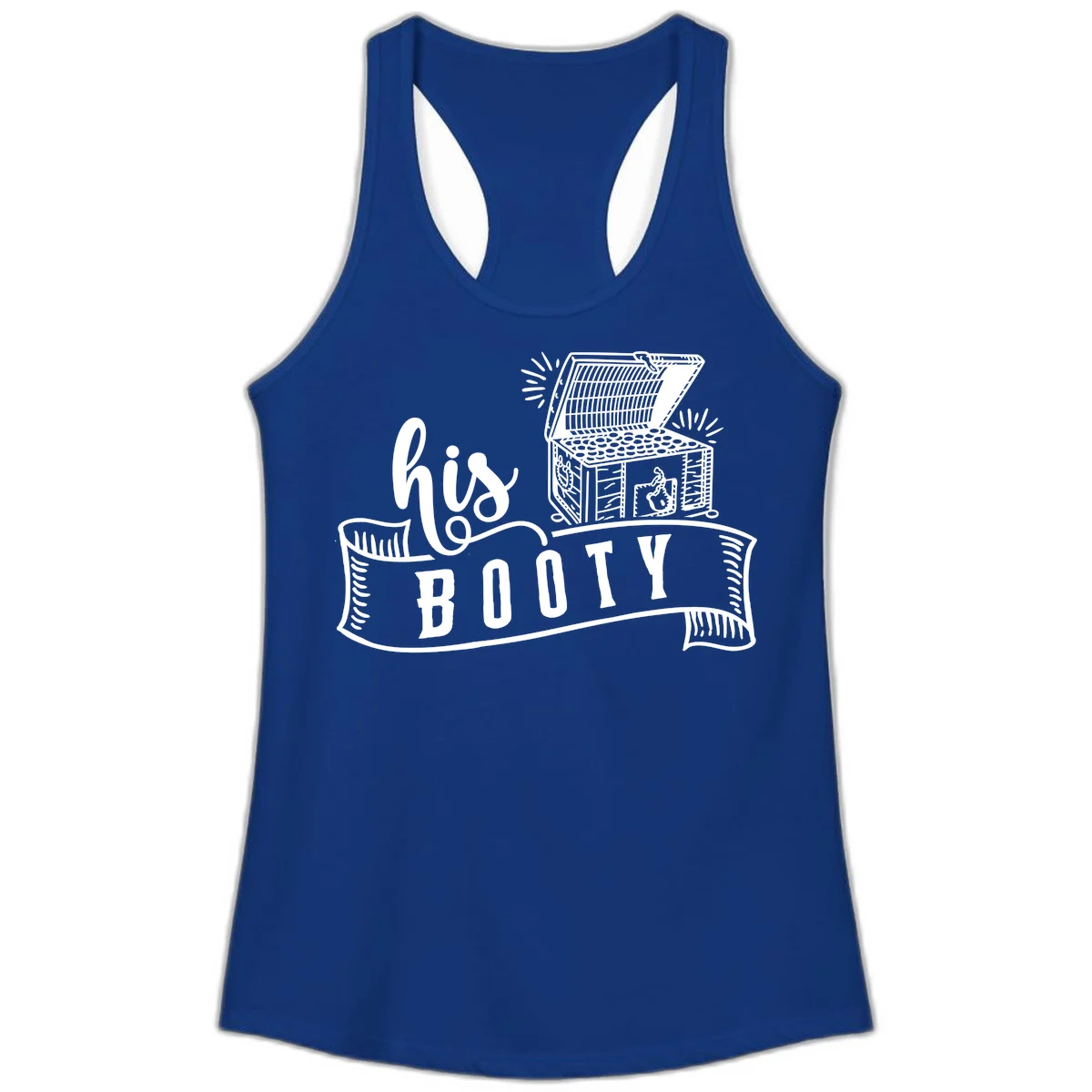 His and Hers Booty Cruise Ladies Tank in Solid Royal