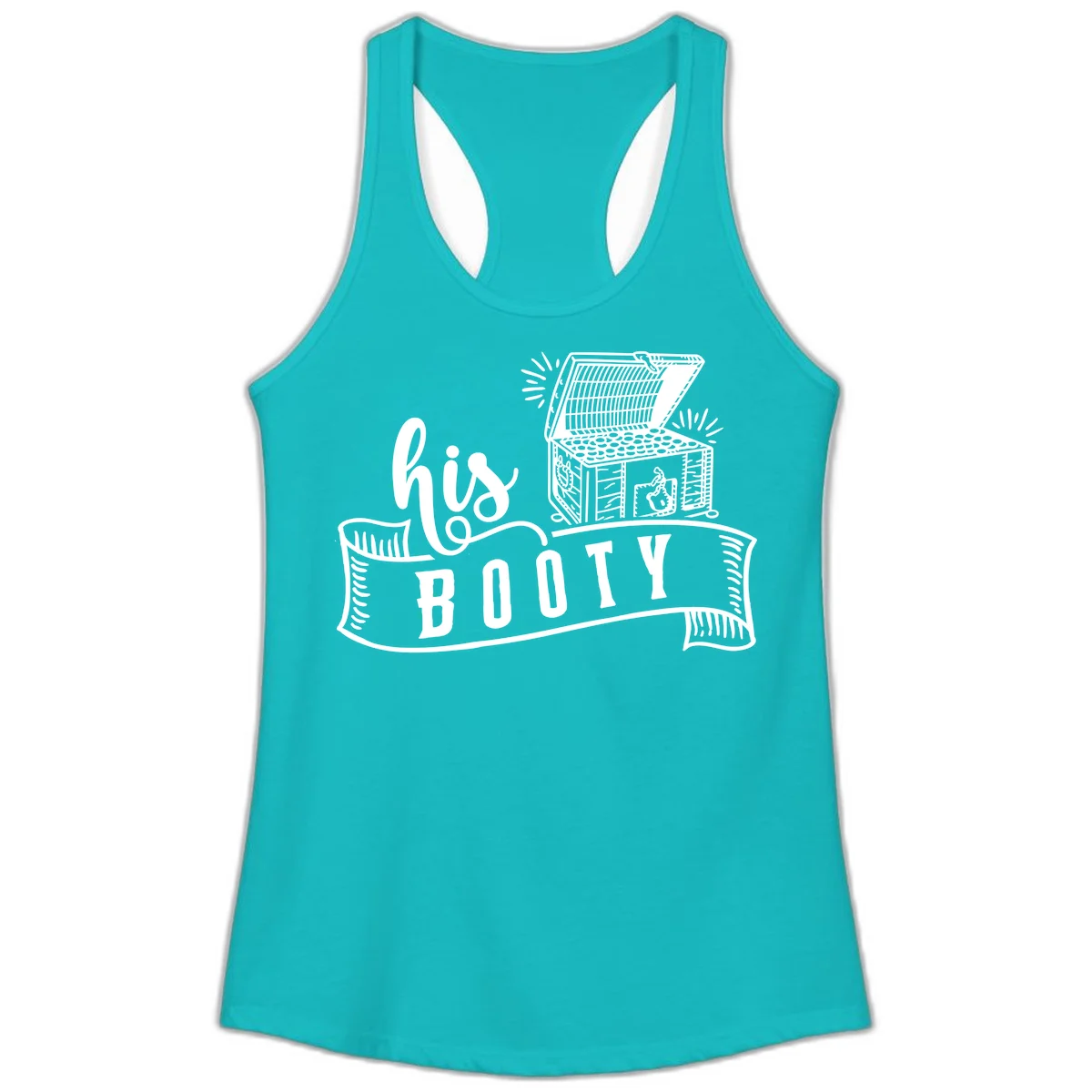 His and Hers Booty Cruise Ladies Tank in Tahiti Blue